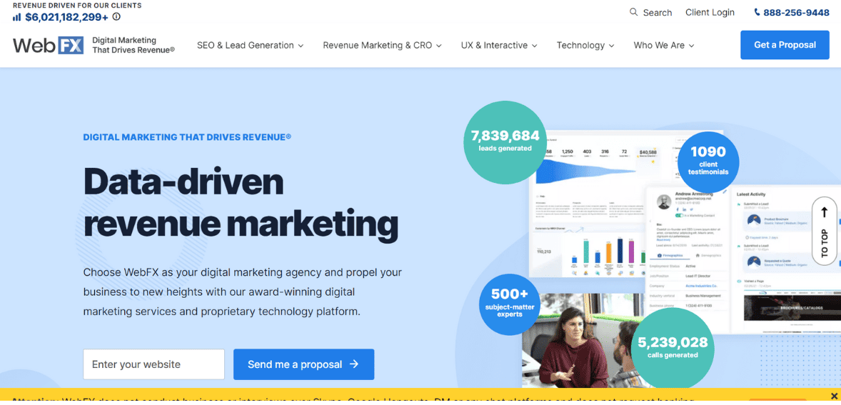 Top Digital Marketing Agencies - WebFX