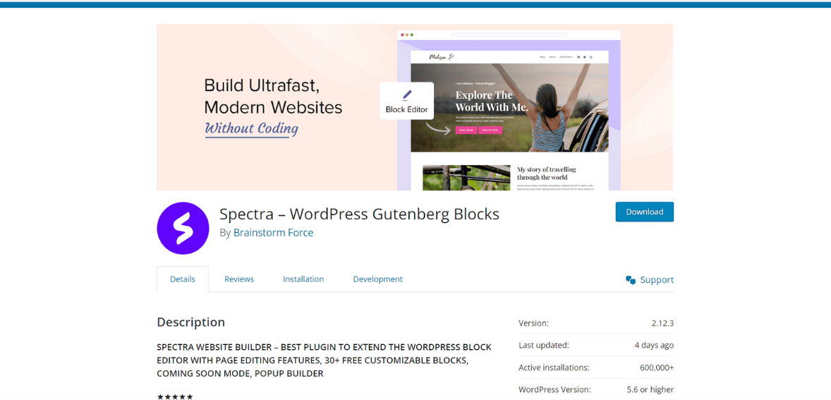 Best WordPress Plugins - Spectra