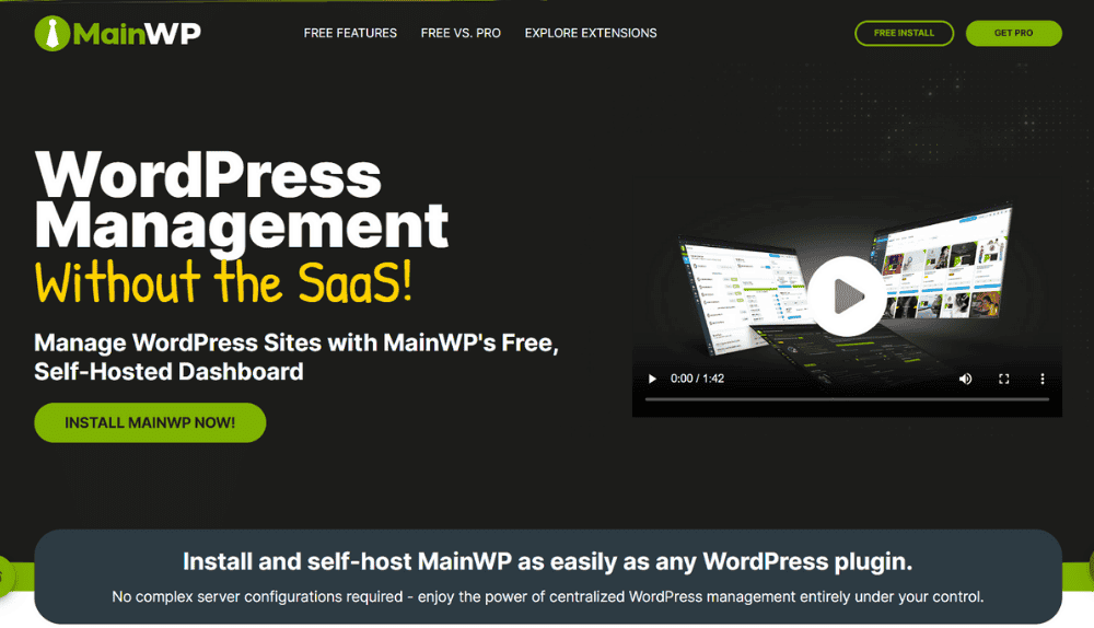 mainwp website screenshot